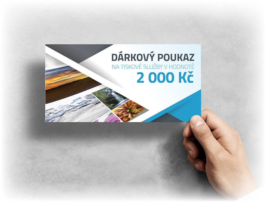 Tisk dárkových poukazů